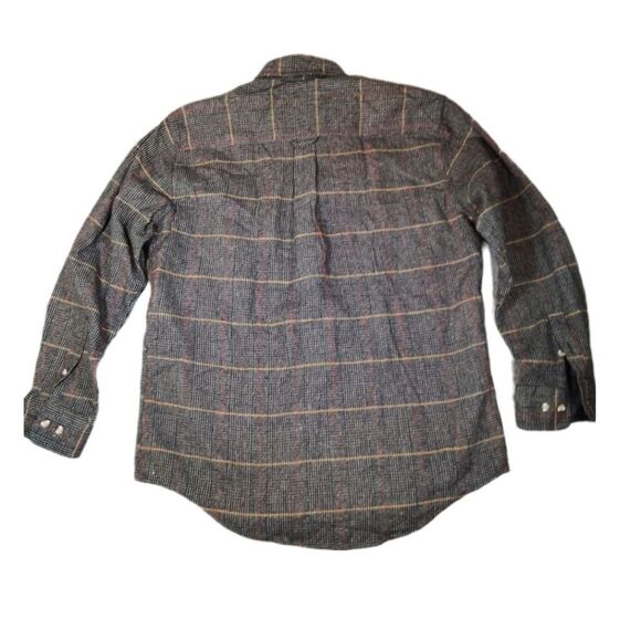 Mountain Tek Vintage Light Jacket Button Down Shirt Sz LG Grey Plaid - Picture 3 of 7